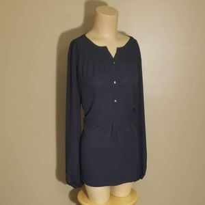 Max Studio Navy Blue Blouse, SZ LG